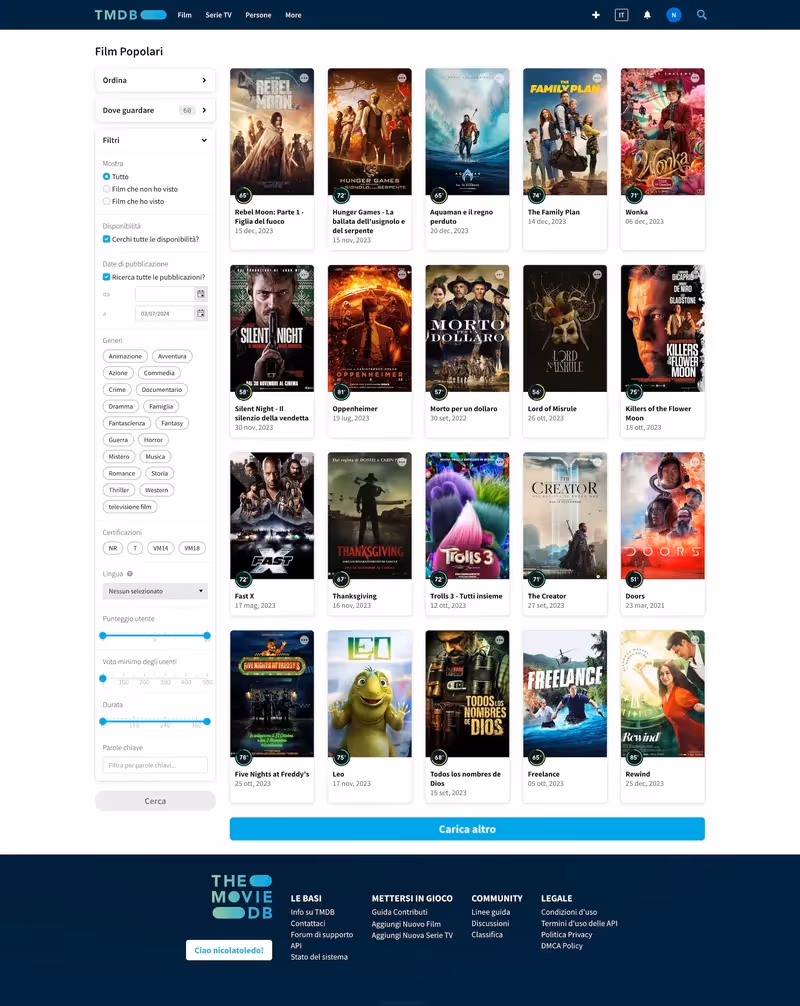 Popular Films Interface